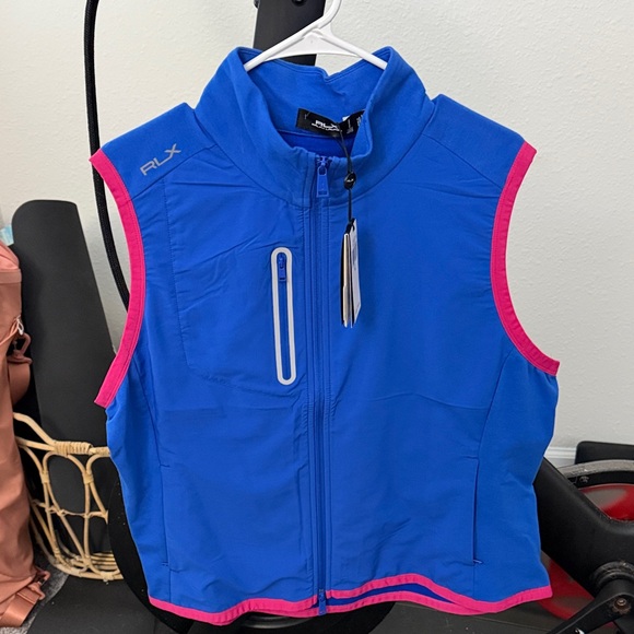 RLX Ralph Lauren Tops - RLX Ralph Lauren Blue and Pink Women's Vest